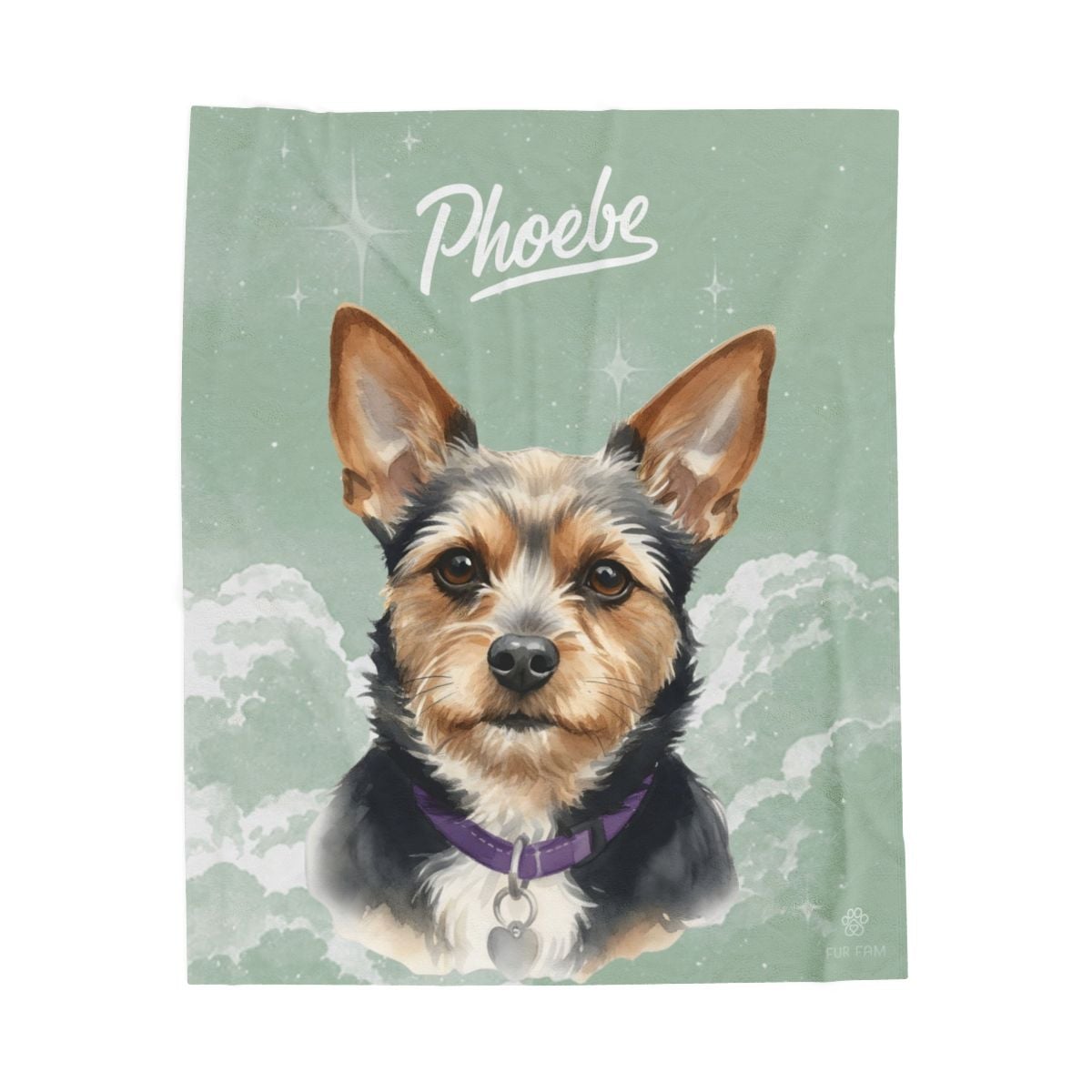Custom pet portrait tote bag
