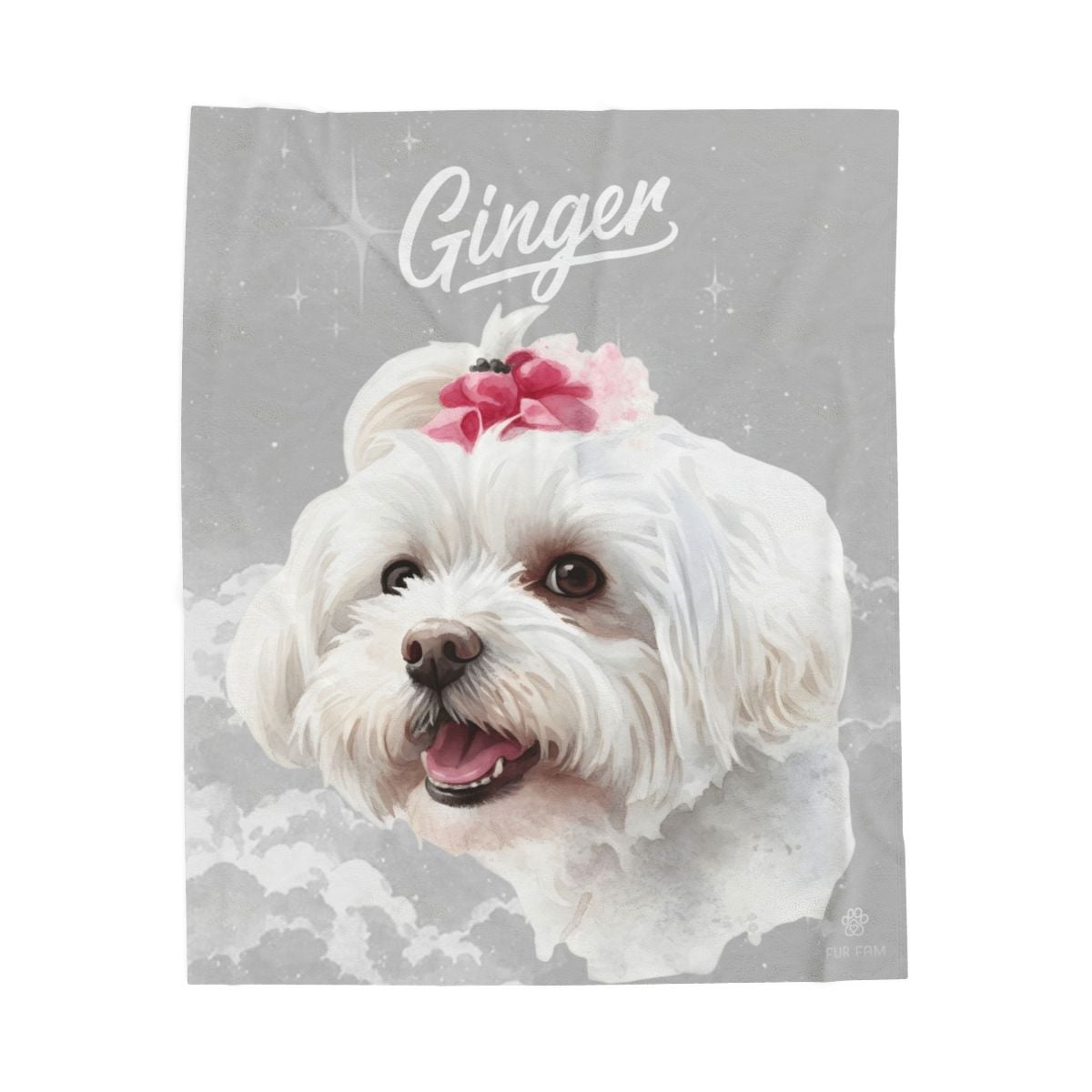 Custom pet portrait tote bag