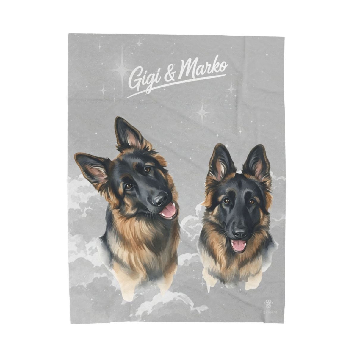 Custom pet portrait tote bag