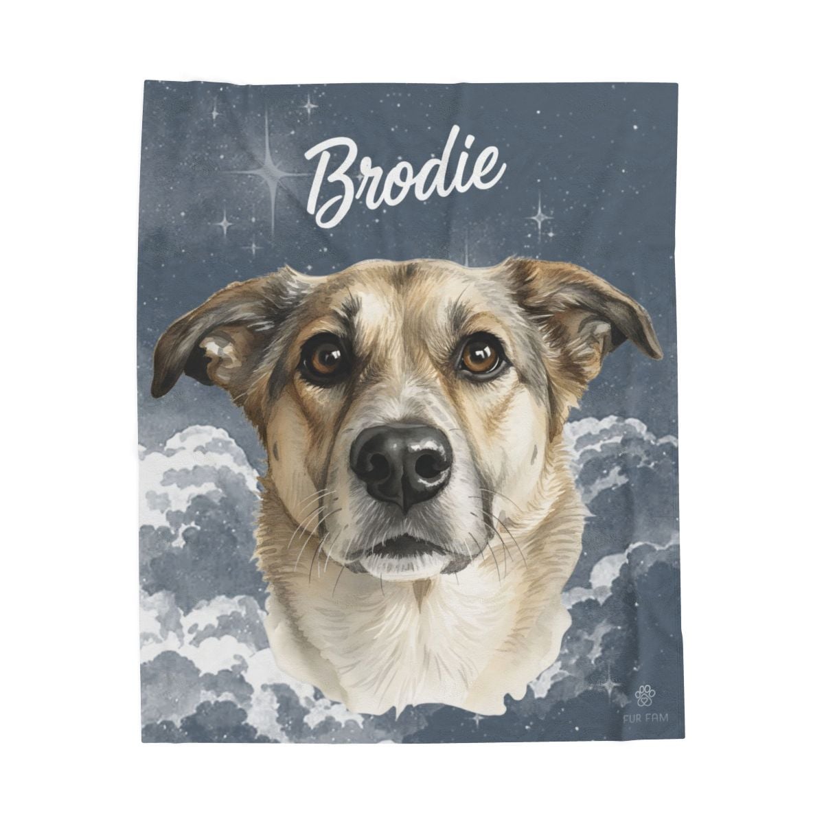 Custom pet portrait tote bag